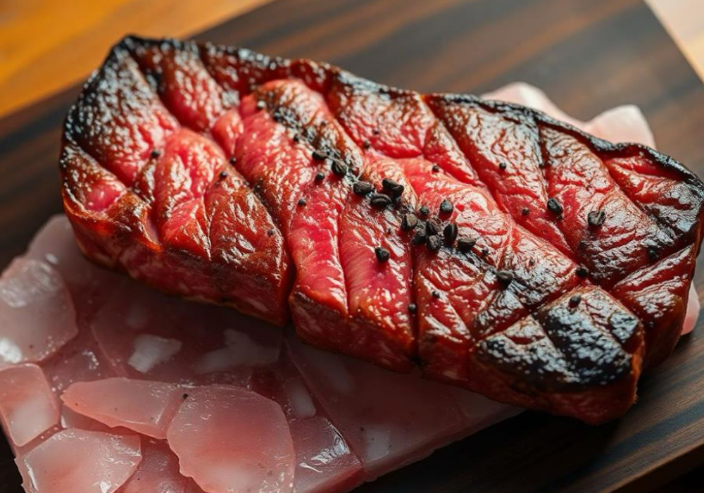 Sizzle & Delight: Cooking the Perfect Steak on a Pink Himalayan Salt Slab